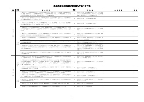 2013版山西省煤矿安全质量标准化标准(通风专业)