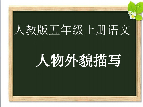 最新部编版(人教)五年级下册语文《人物外貌描写》教学课件