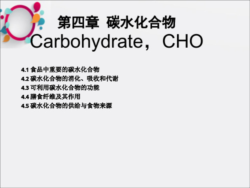 章碳水化合物的营养