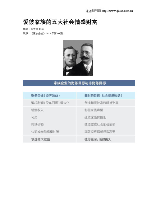 爱彼家族的五大社会情感财富