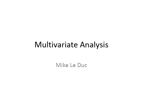 MultivariateAnalysis