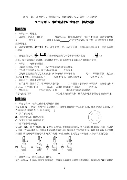 高2专题1 楞次定律