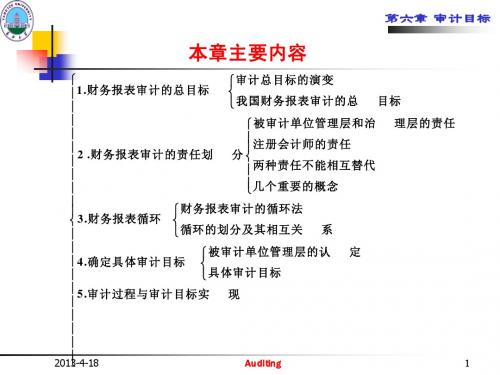 审计教案  第六章审计目标