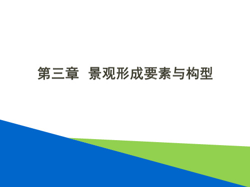 景观生态学：第三章  景观形成要素与构型