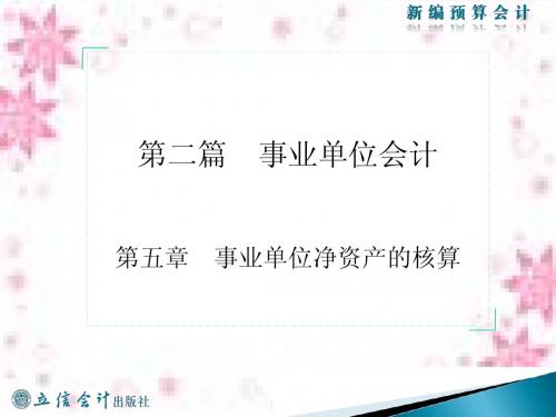 第五章 事业单位净资产的核
