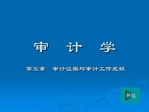 05第五章审计证据与审计工作底稿