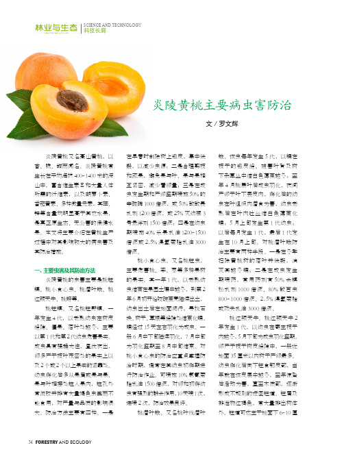 炎陵黄桃主要病虫害防治