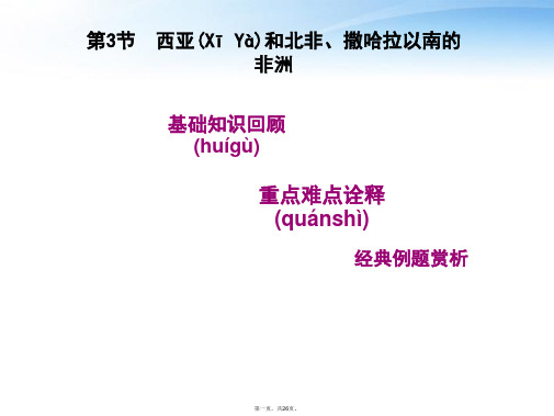 高考地理一轮复习 第十二单元第3节西亚和北非、撒哈拉以南的非洲精品课件 人教版