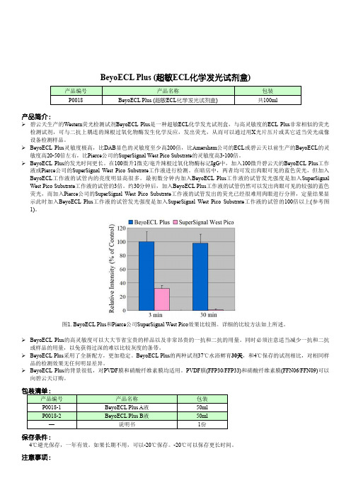 碧云天Western荧光检测试剂