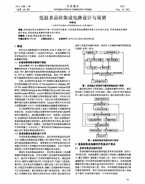 低温多晶硅集成电路设计与展望