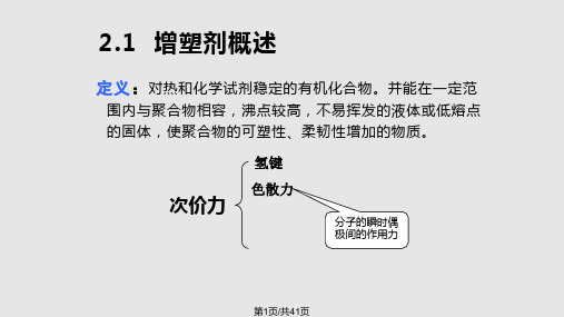 高分子助剂  增塑剂PPT课件