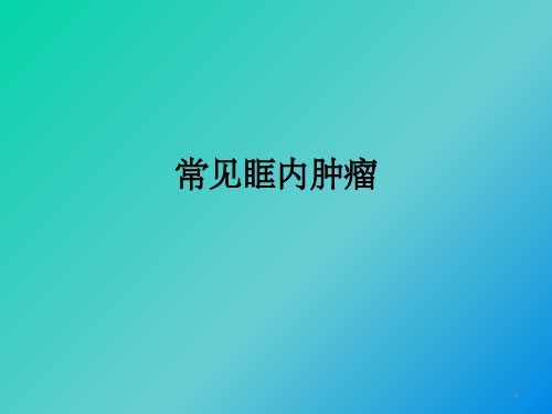 常见眶内肿瘤影像诊断与鉴别诊断PPT教学课件