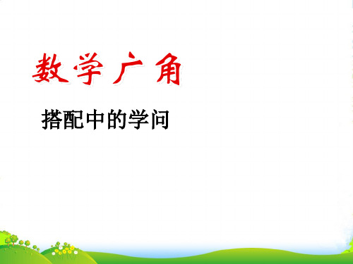 人教新课标(202X秋)三年级数学上册《数学广角-搭配中的学问》优课件(共11张PPT)