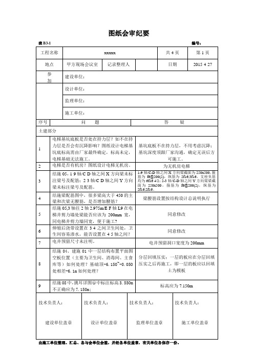 xxxxxxx图纸会审