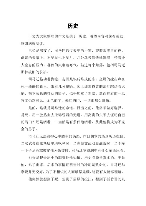 历史_高二作文