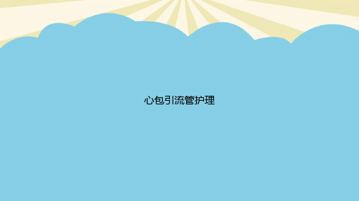 心包引流管护理PPT资料【优质版】