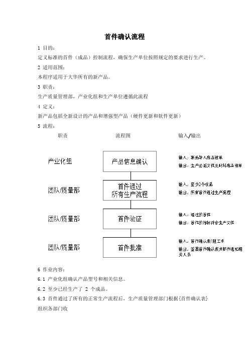 首件确认流程