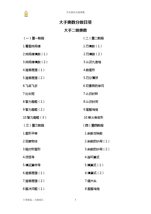 奥数分级