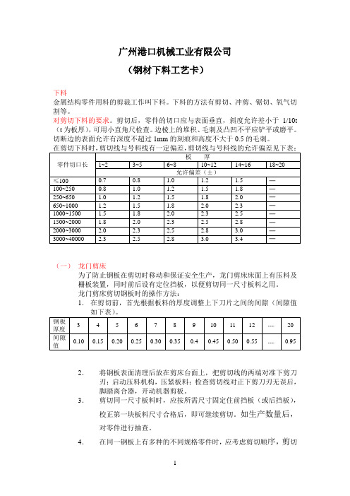下料