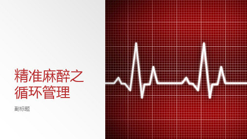精准麻醉之循环管理