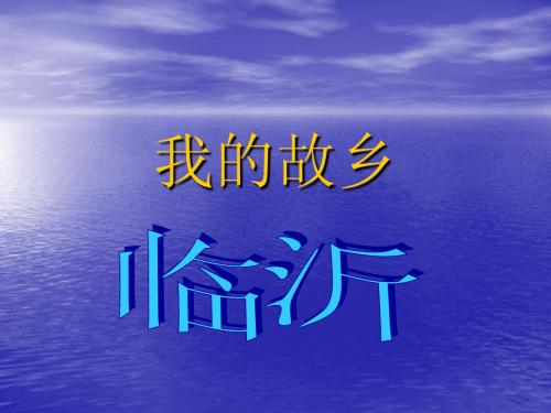 我的家乡临沂