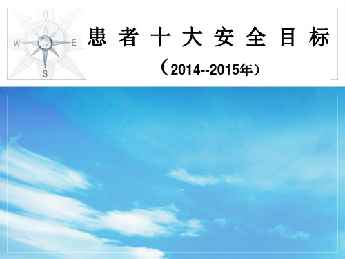 患者十大安全目标