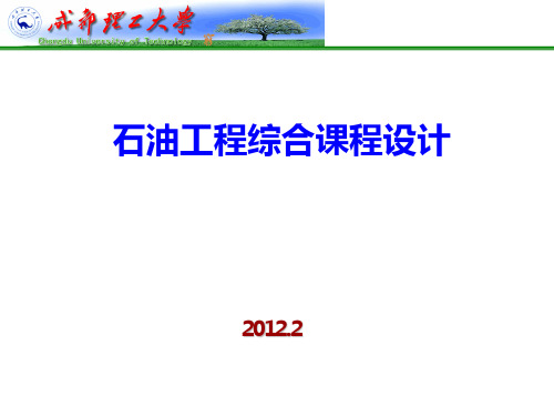 石油工程综合课程设计PPT课件