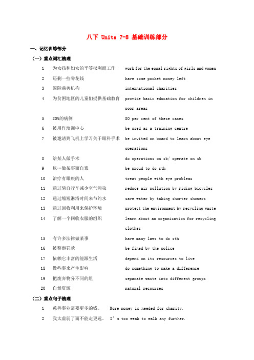 江苏省扬州市高邮市车逻镇2018届中考英语复习八下Units7_8导学案_381