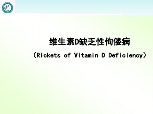 《儿科学》维生素D缺乏性佝偻病  ppt课件