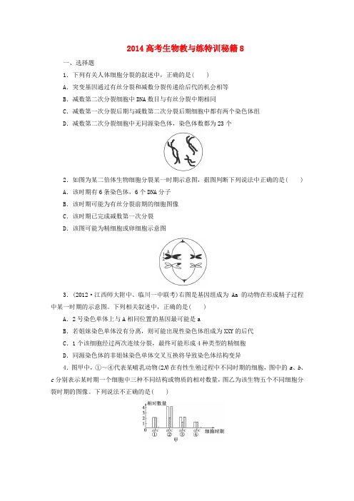 高考生物教与练特训秘籍8