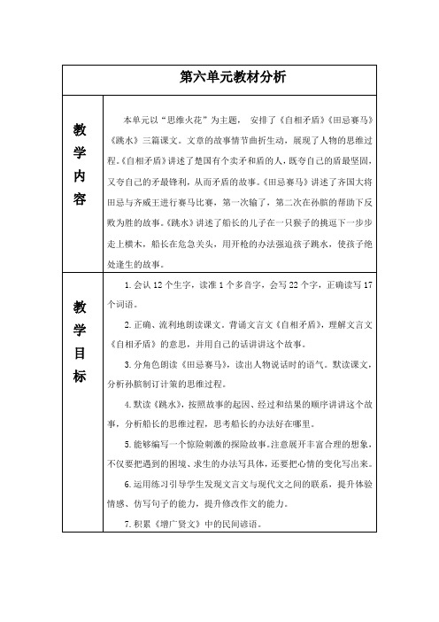 部编版语文五年级下学期第六单元教材解读、分析加教学设计(包括习作、园地、板书、作业)