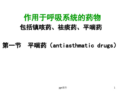 平喘药  ppt课件