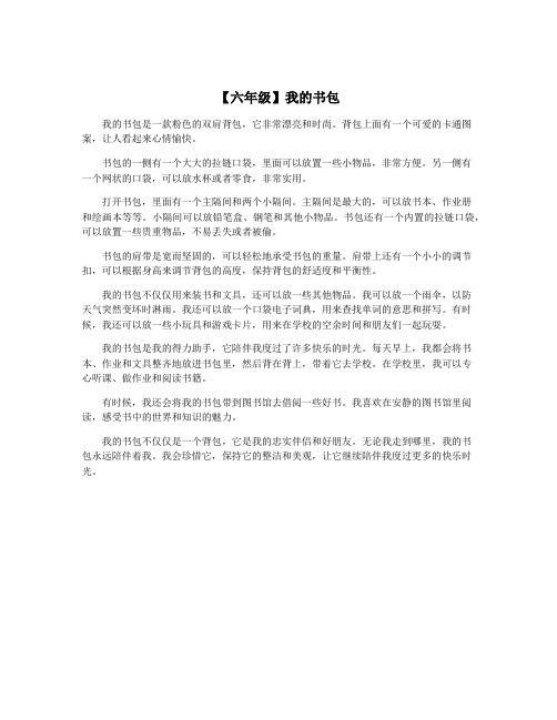 【六年级】我的书包