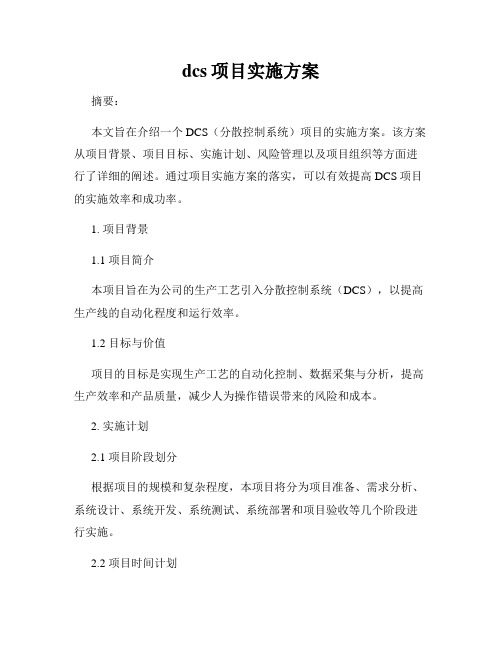 dcs项目实施方案