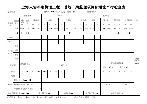 7号道岔检查表(2)