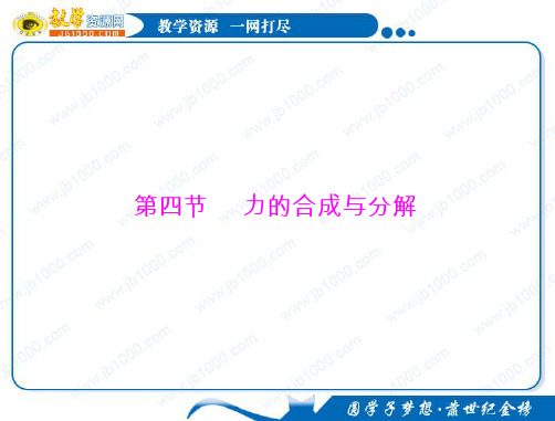物理：3.4《力的合成与分解》知识点总结课件(粤教版必修1)