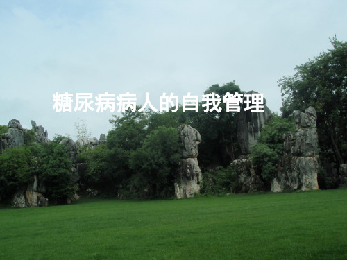 糖尿病患者的自我管理