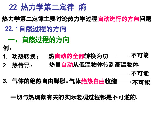 大学物理热力学第二定律 熵-17页PPT资料
