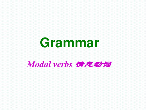 高中英语语法情态动词讲解公开课