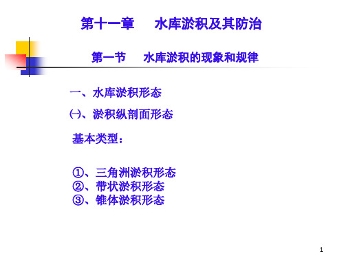 河床演变学  水库淤积及其防治