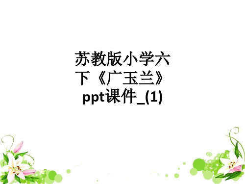 苏教版小学六下《广玉兰》ppt课件_(1)