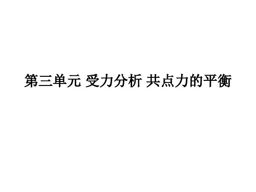 第三单元受力分析共点力的平衡PPT课件