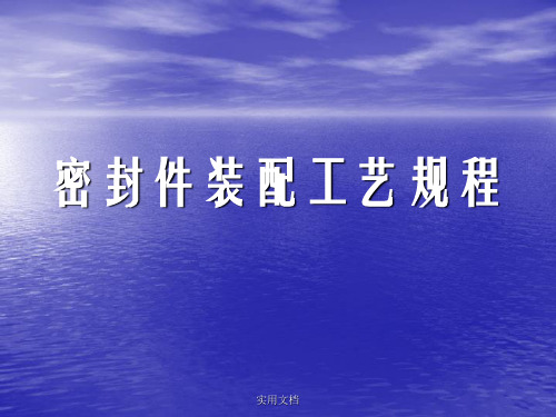 密封件装配工艺规程