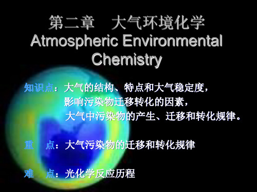 环境化学课件第二章 大气环境化学