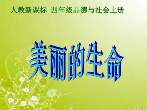 人教版品德与社会四上美丽的生命课件-39页PPT文档资料