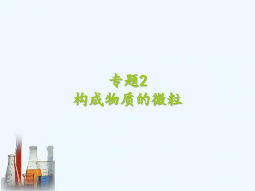 广东省中山市马新中学2016中考化学专题复习 专题2 构成物质的微粒课件 新人教版