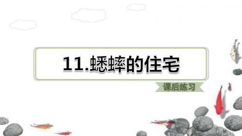 部编版四年级语文上册三单元第11课《蟋蟀的住宅》习题课件