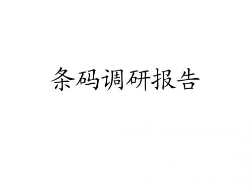 条码调研报告