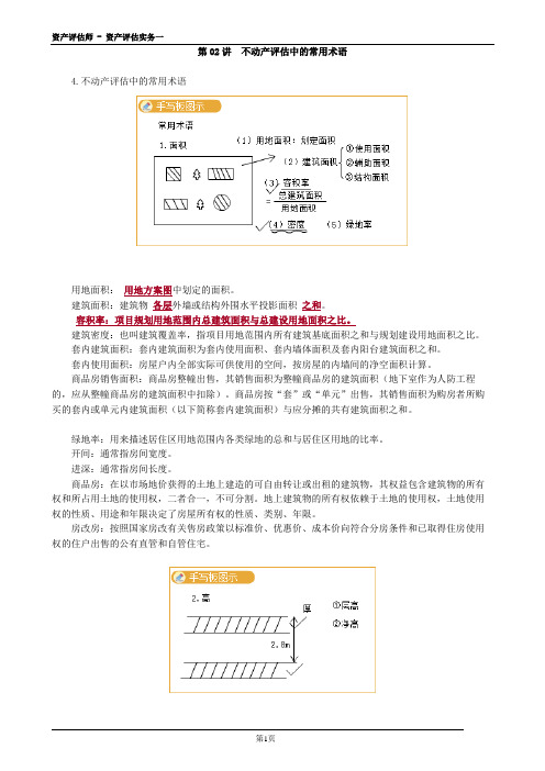 2020年资产评估师 - 资产评估实务一 0402第02讲 不动产评估中的常用术语