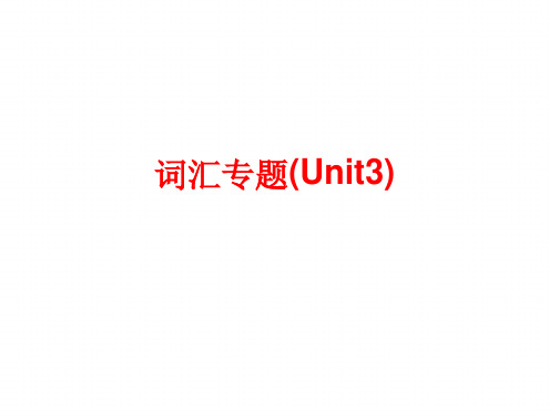 人教版高中英语Book3 Unit3 词汇专题共13张